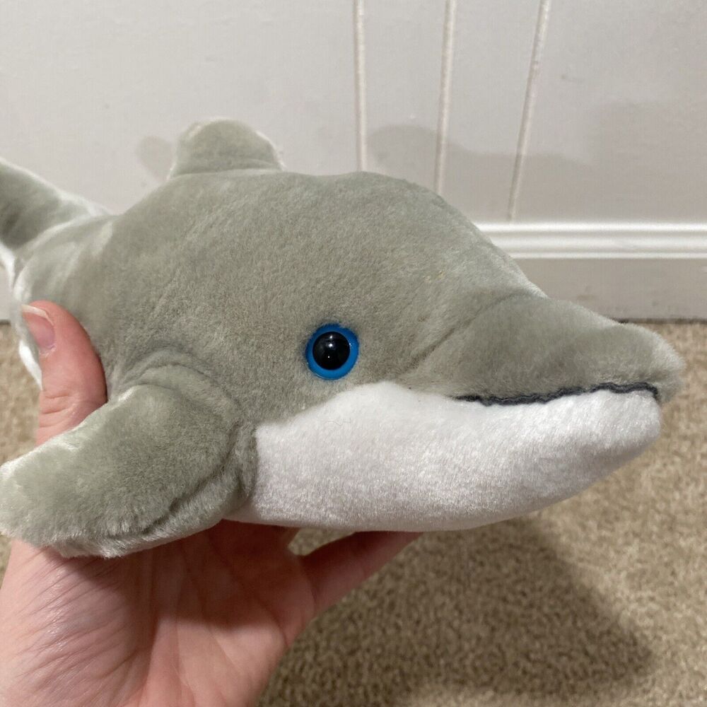 vintage sea world dolphin plush Stuffed Animal With Tags Blue Eyes With Tags - Picture 3 of 10
